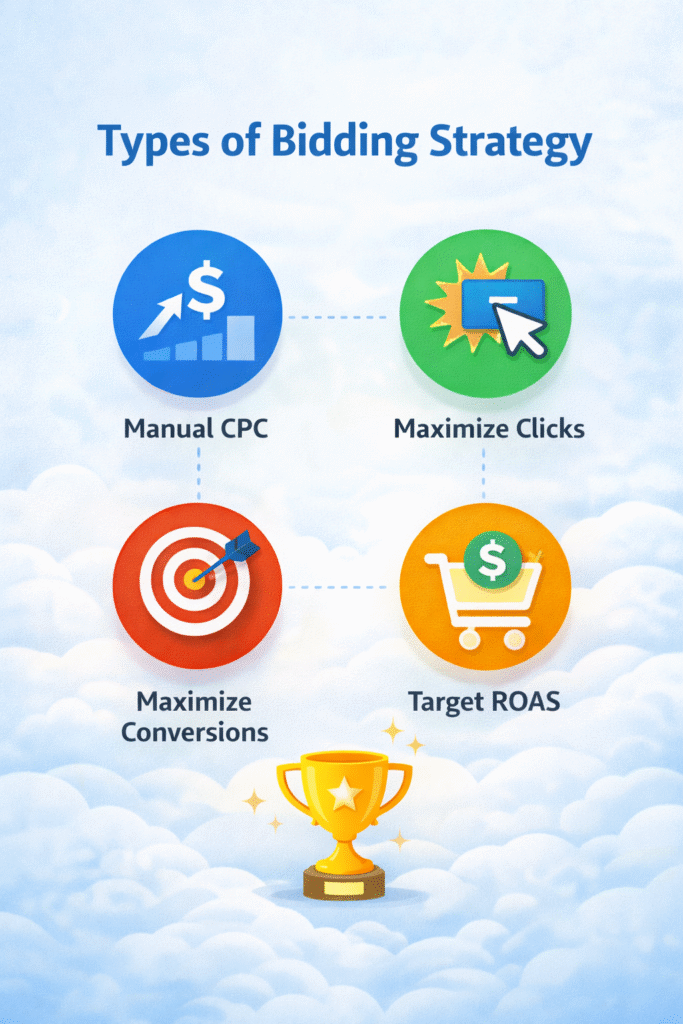 bidding strategies in google ads​